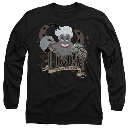 Black - Front - The Little Mermaid Unisex Adult Ocean Will Be Mine Ursula T-Shirt