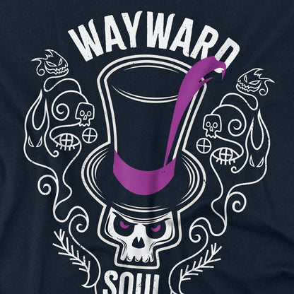 Navy - Side - Disney Villains Unisex Adult Wayward Soul T-Shirt