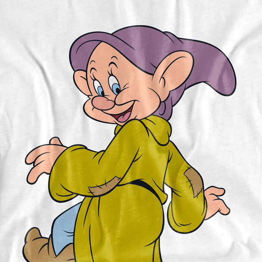 White - Side - Snow White Unisex Adult Dopey Poses T-Shirt