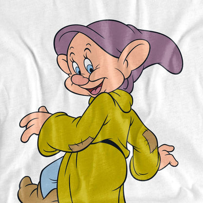 White - Side - Snow White Unisex Adult Dopey Poses T-Shirt