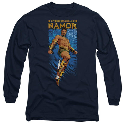Navy - Front - Black Panther: Wakanda Forever Unisex Adult Enemies Call Me Namor T-Shirt