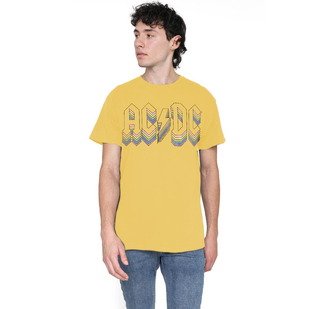 Banana Yellow - Lifestyle - AC-DC Mens Rainbow Logo T-Shirt
