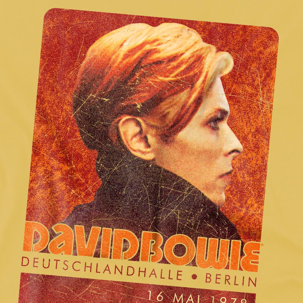 Banana Yellow - Side - David Bowie Mens Stage Tour Berlin ´78 T-Shirt