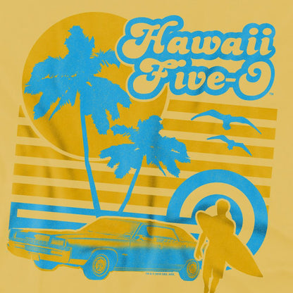 Banana Yellow - Side - Hawaii Five-0 Mens Surfer T-Shirt
