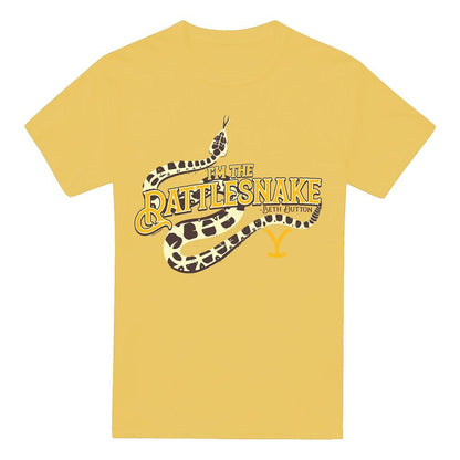 Banana Yellow - Front - Yellowstone Mens I´m the Rattlesnake T-Shirt