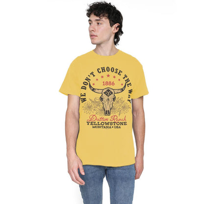 Banana Yellow - Lifestyle - Yellowstone Mens Large Skull T-Shirt