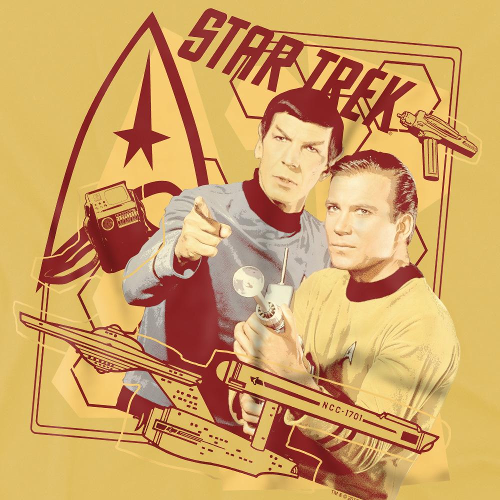 Banana Yellow - Side - Star Trek Mens Shoot That Thing T-Shirt