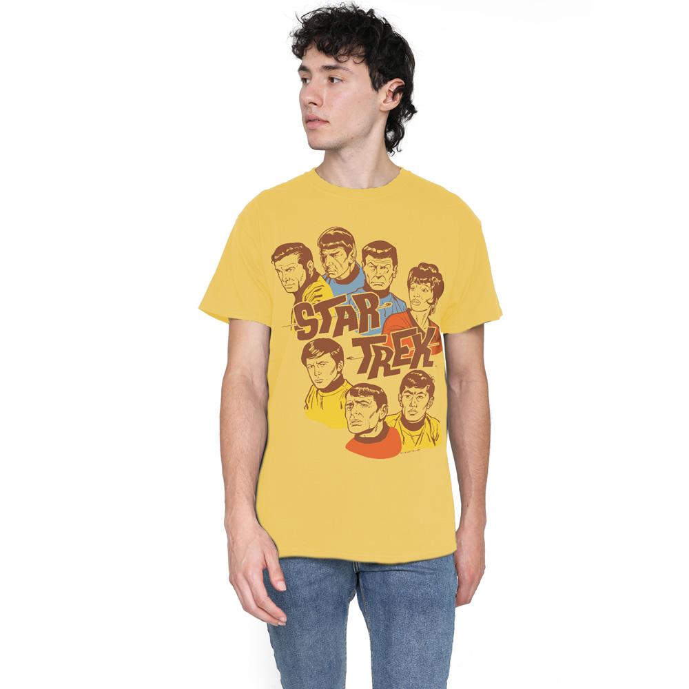 Banana Yellow - Lifestyle - Star Trek Mens Retro Illustrated Crew T-Shirt