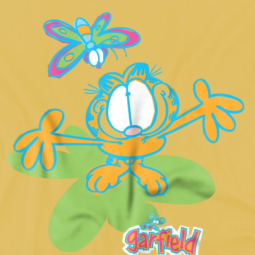 Banana Yellow - Side - Garfield Mens Butterfly T-Shirt