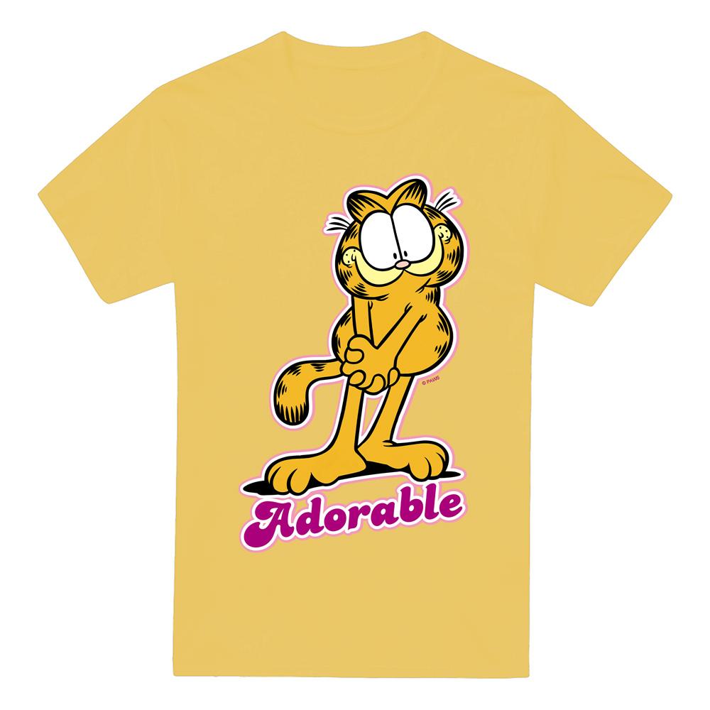 Banana Yellow - Front - Garfield Mens Adorable T-Shirt