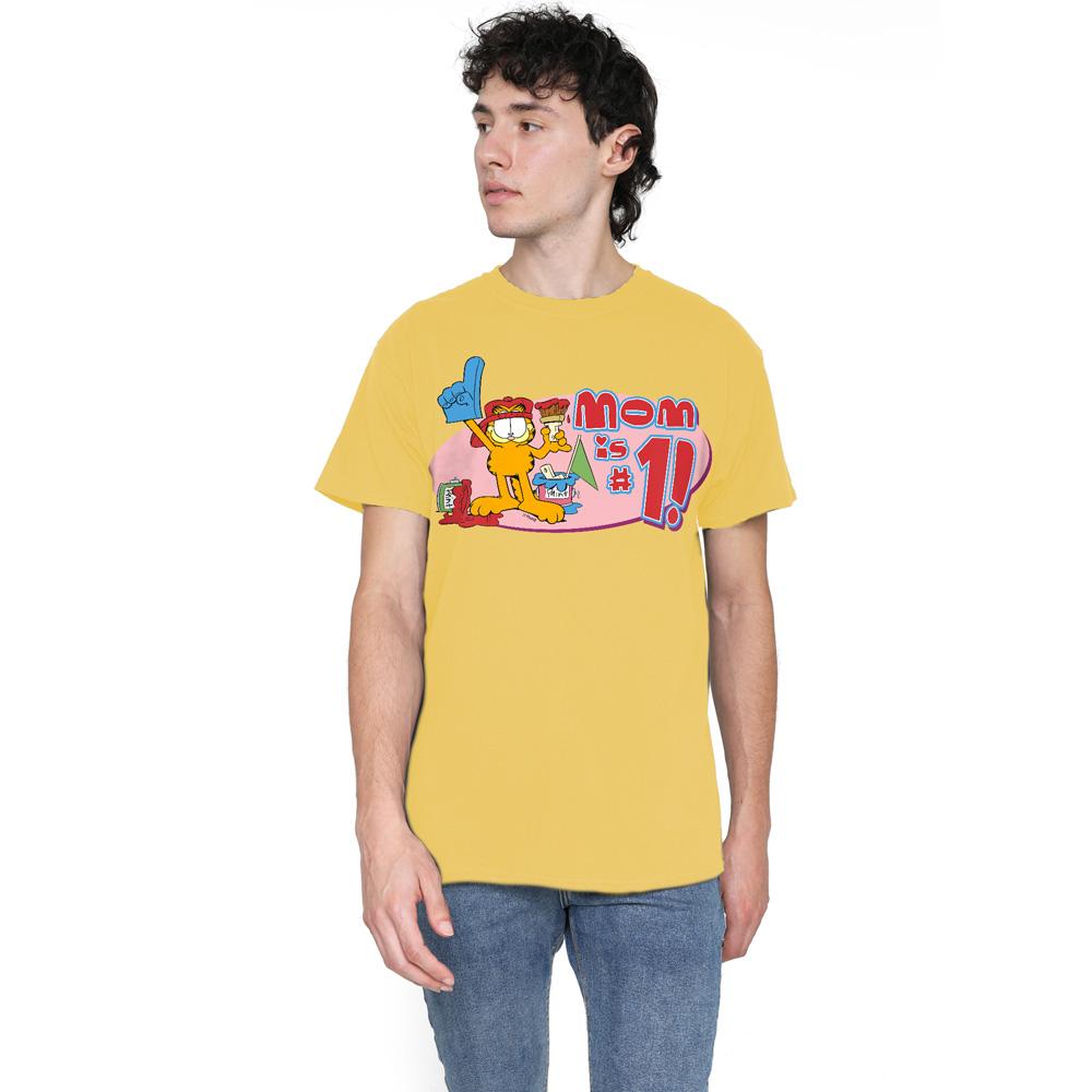 Banana Yellow - Lifestyle - Garfield Mens Mom Number One T-Shirt