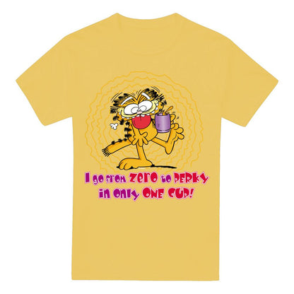 Banana Yellow - Front - Garfield Mens From Zero To Perky T-Shirt