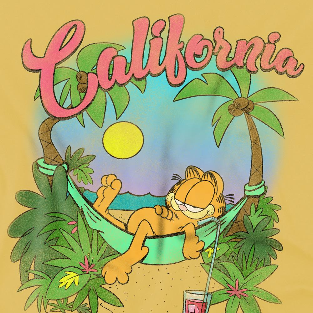 Banana Yellow - Side - Garfield Mens Beach Time T-Shirt