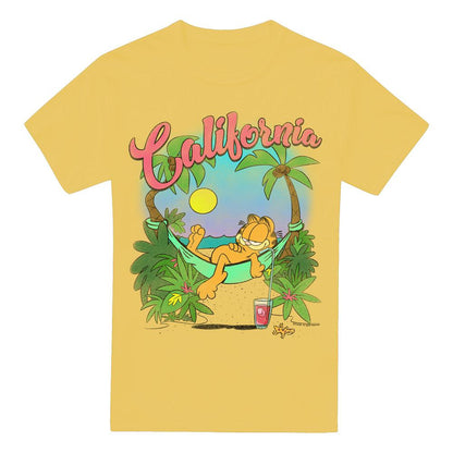 Banana Yellow - Front - Garfield Mens Beach Time T-Shirt