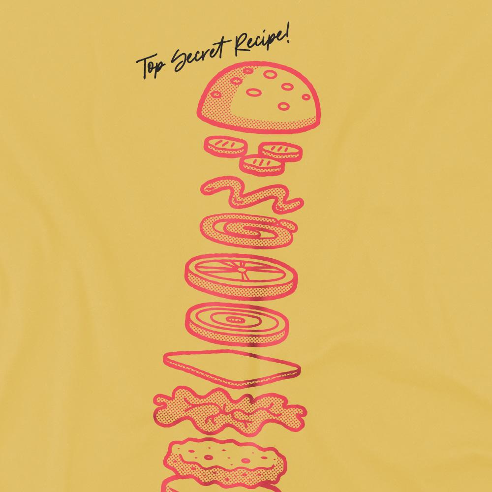 Banana Yellow - Side - SpongeBob SquarePants Mens Krabby Patty T-Shirt