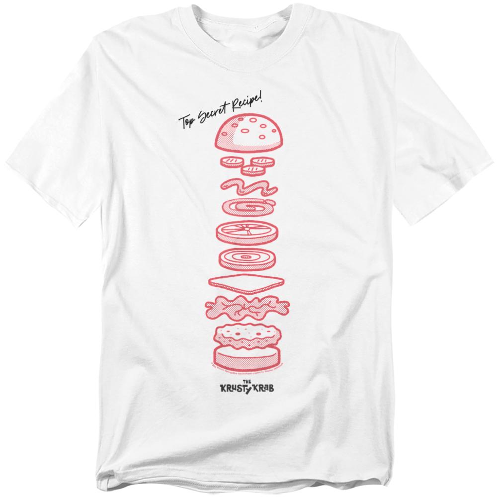 White - Front - SpongeBob SquarePants Mens Krabby Patty T-Shirt