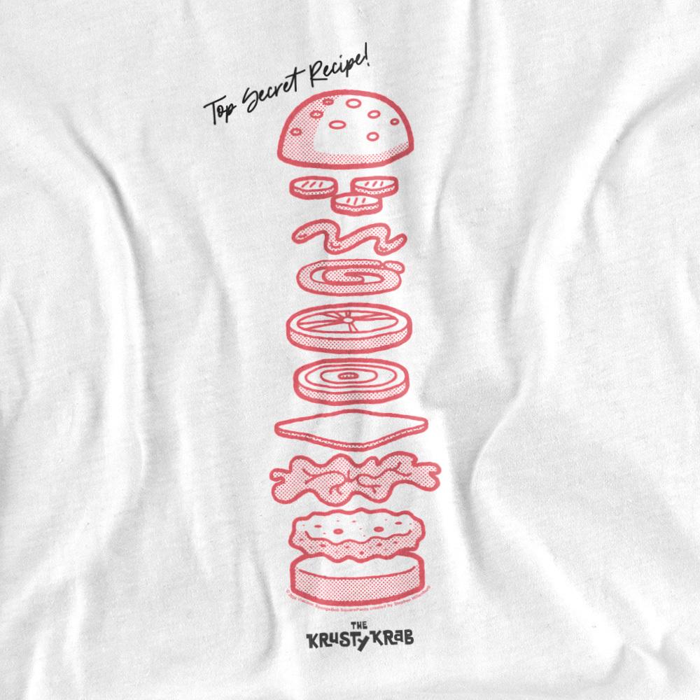 White - Back - SpongeBob SquarePants Mens Krabby Patty T-Shirt