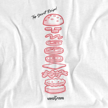 White - Back - SpongeBob SquarePants Mens Krabby Patty T-Shirt