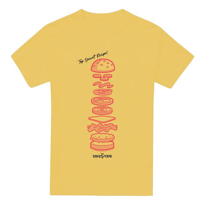 Banana Yellow - Front - SpongeBob SquarePants Mens Krabby Patty T-Shirt