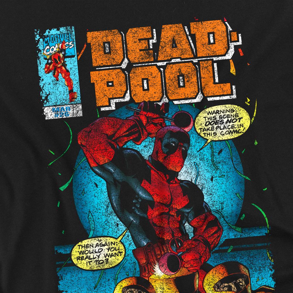 Black - Side - Deadpool Unisex Adult Would You Want It Comic Cover T-Shirt