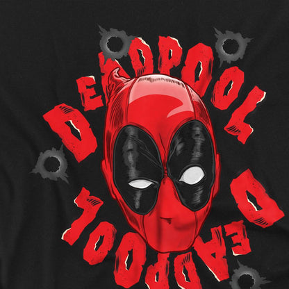 Black - Side - Deadpool Unisex Adult Head T-Shirt