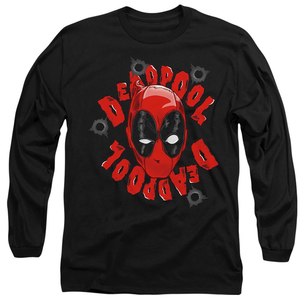 Black - Front - Deadpool Unisex Adult Head T-Shirt