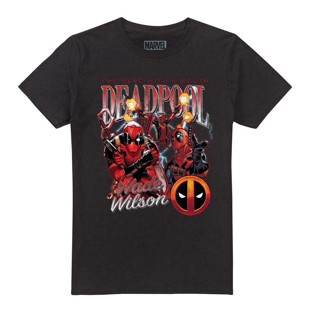 Black - Front - Deadpool Mens Character Montage T-Shirt
