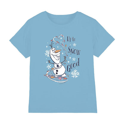 Sky Blue - Front - Frozen Childrens-Kids Up To Snow Good Olaf T-Shirt
