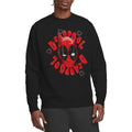 Black - Side - Deadpool Unisex Adult Head Sweatshirt