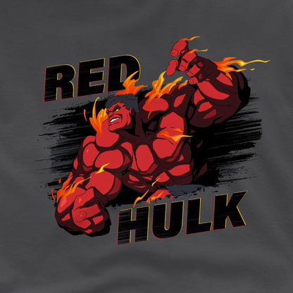 Charcoal - Pack Shot - Marvel Childrens-Kids Red Hulk Fire T-Shirt