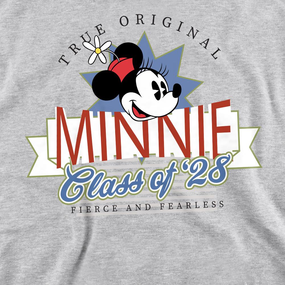 Heather Grey - Side - Disney Classics Unisex Adult Class Of 28 Minnine Mouse Sweatshirt