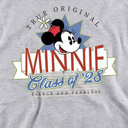 Heather Grey - Side - Disney Classics Unisex Adult Class Of 28 Minnine Mouse Sweatshirt