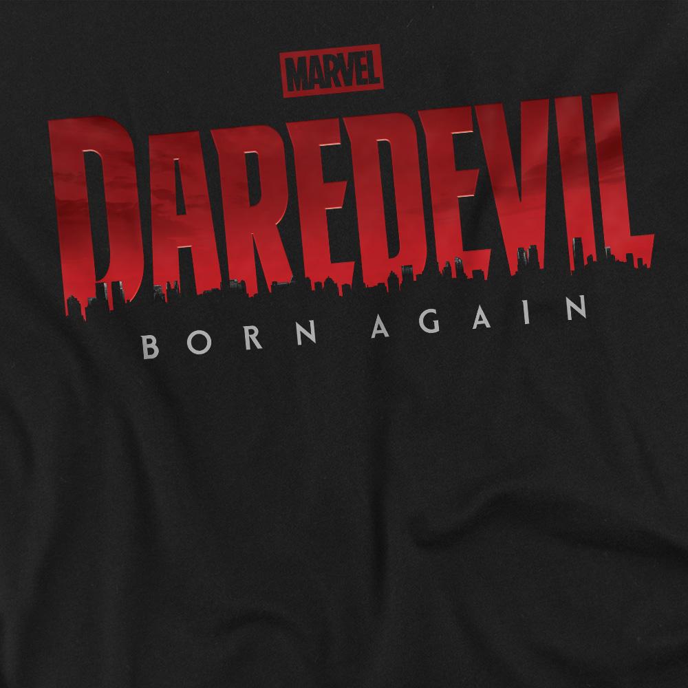 Black - Side - Daredevil Mens Born Again Logo T-Shirt