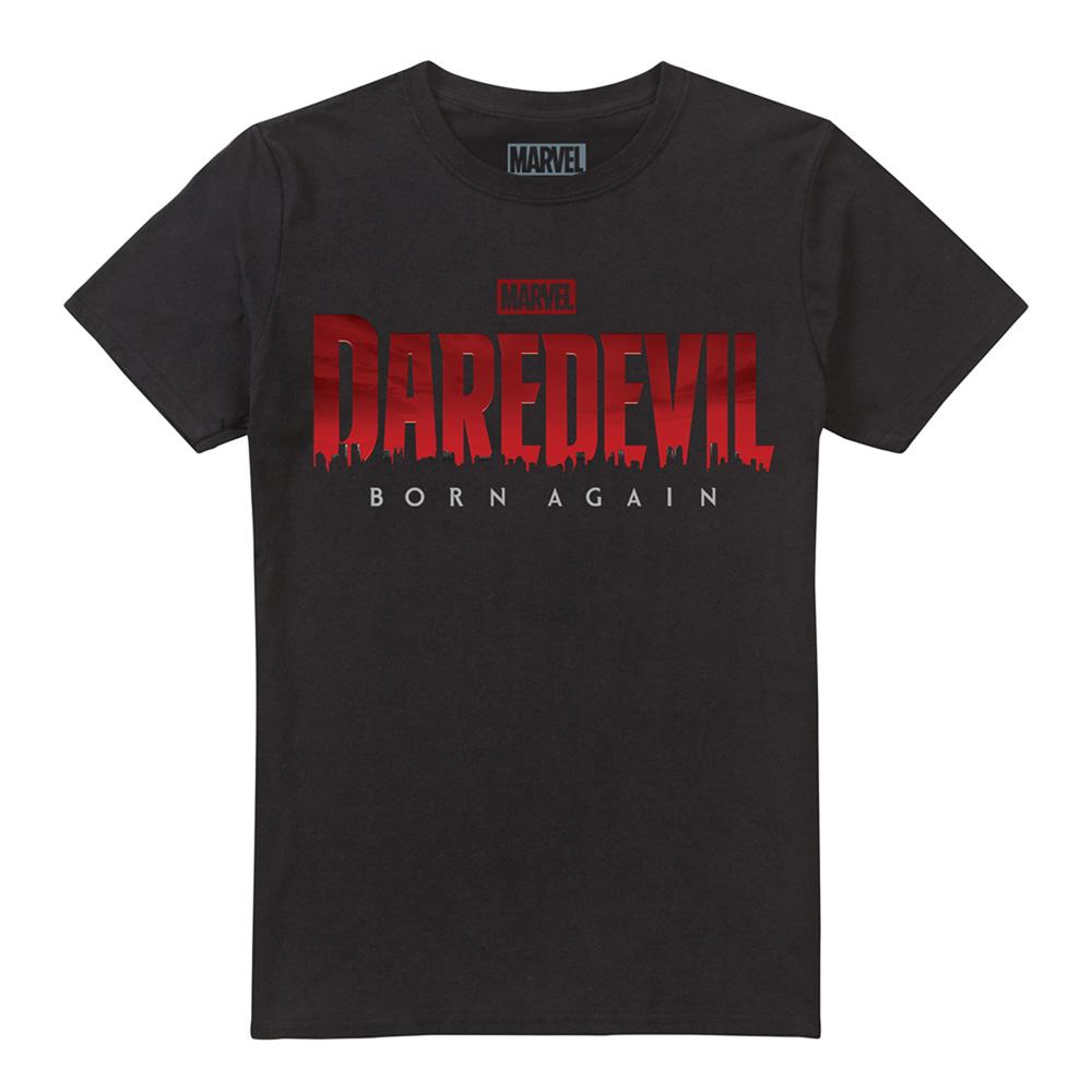 Black - Front - Daredevil Mens Born Again Logo T-Shirt