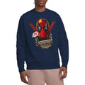Navy - Side - Deadpool Unisex Adult Gangster Sweatshirt