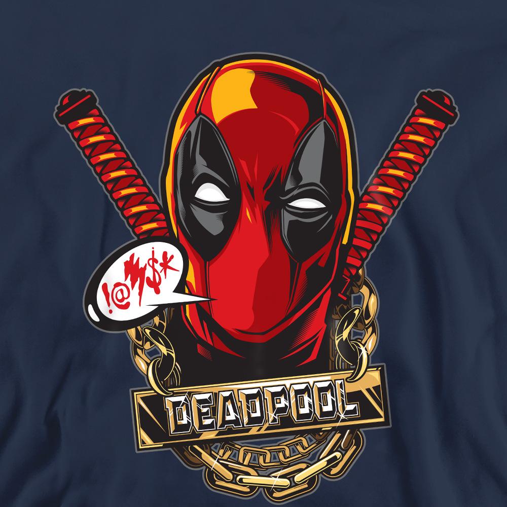 Navy - Pack Shot - Deadpool Unisex Adult Gangster Sweatshirt