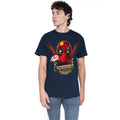 Navy - Side - Deadpool Mens Gangster T-Shirt