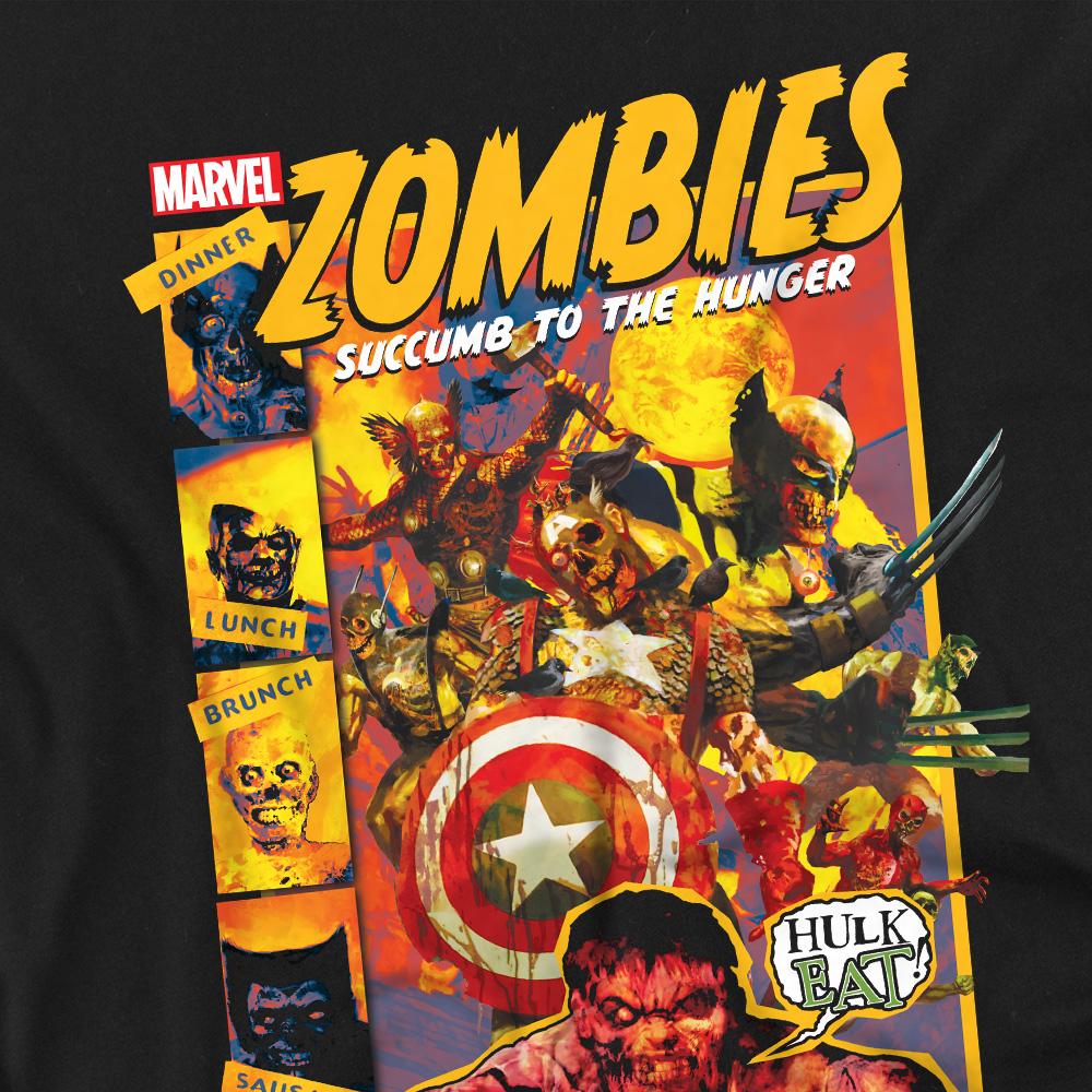 Black - Side - Marvel Zombies Mens The Hunger Comic Cover T-Shirt
