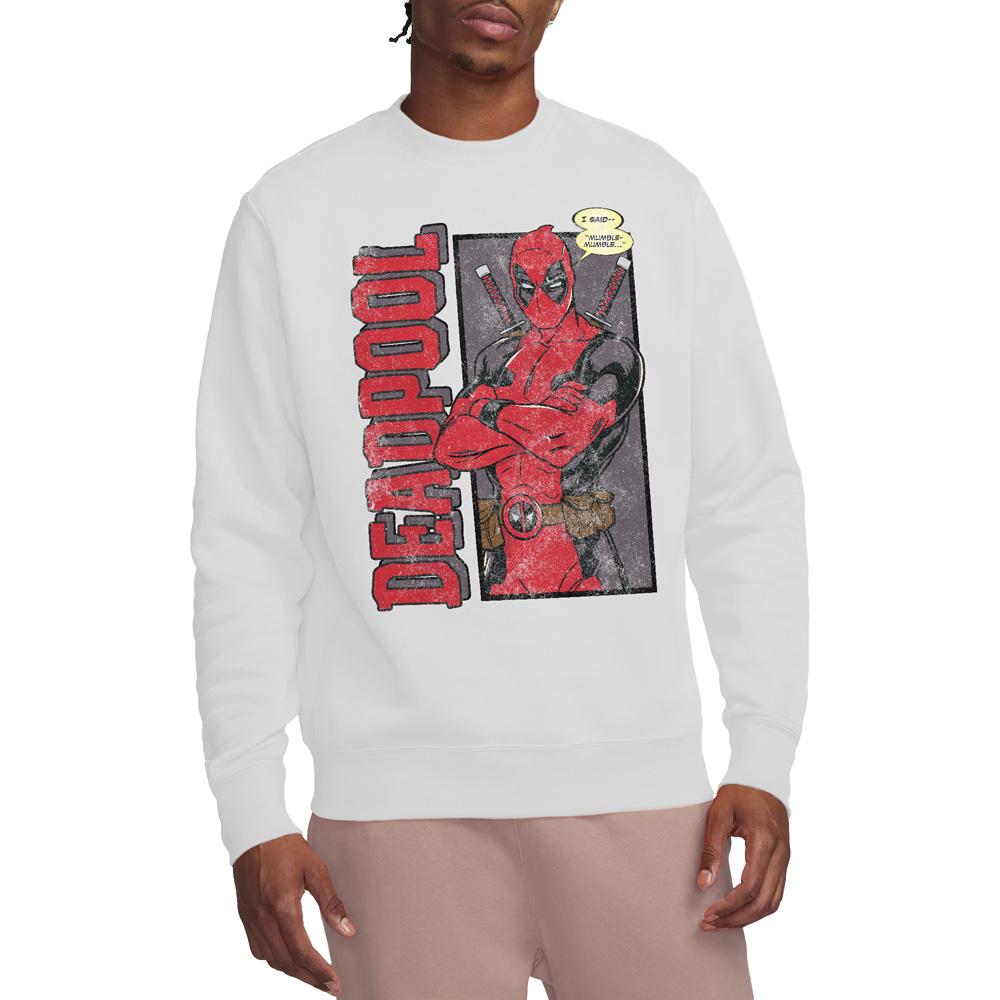 White - Lifestyle - Deadpool Unisex Adult I Said Mumble Sweatshirt