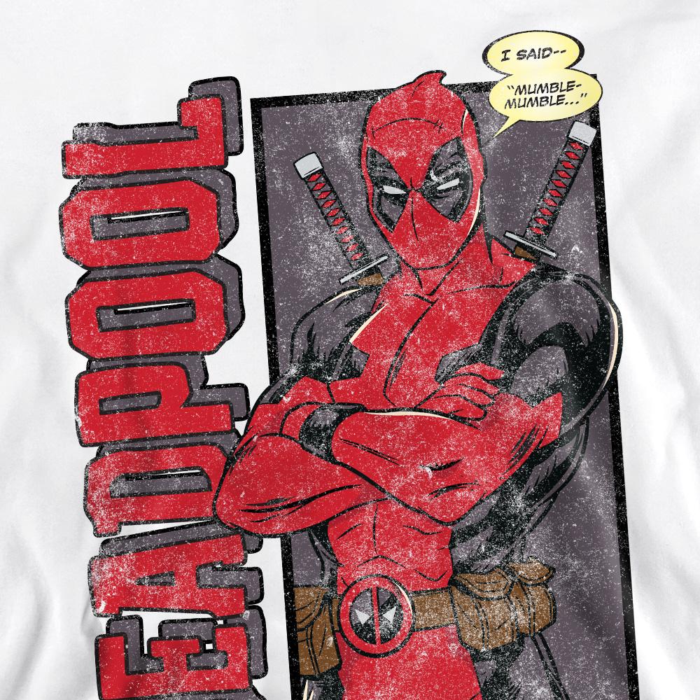 White - Side - Deadpool Unisex Adult I Said Mumble Sweatshirt