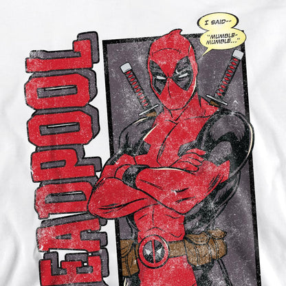 White - Side - Deadpool Unisex Adult I Said Mumble Sweatshirt