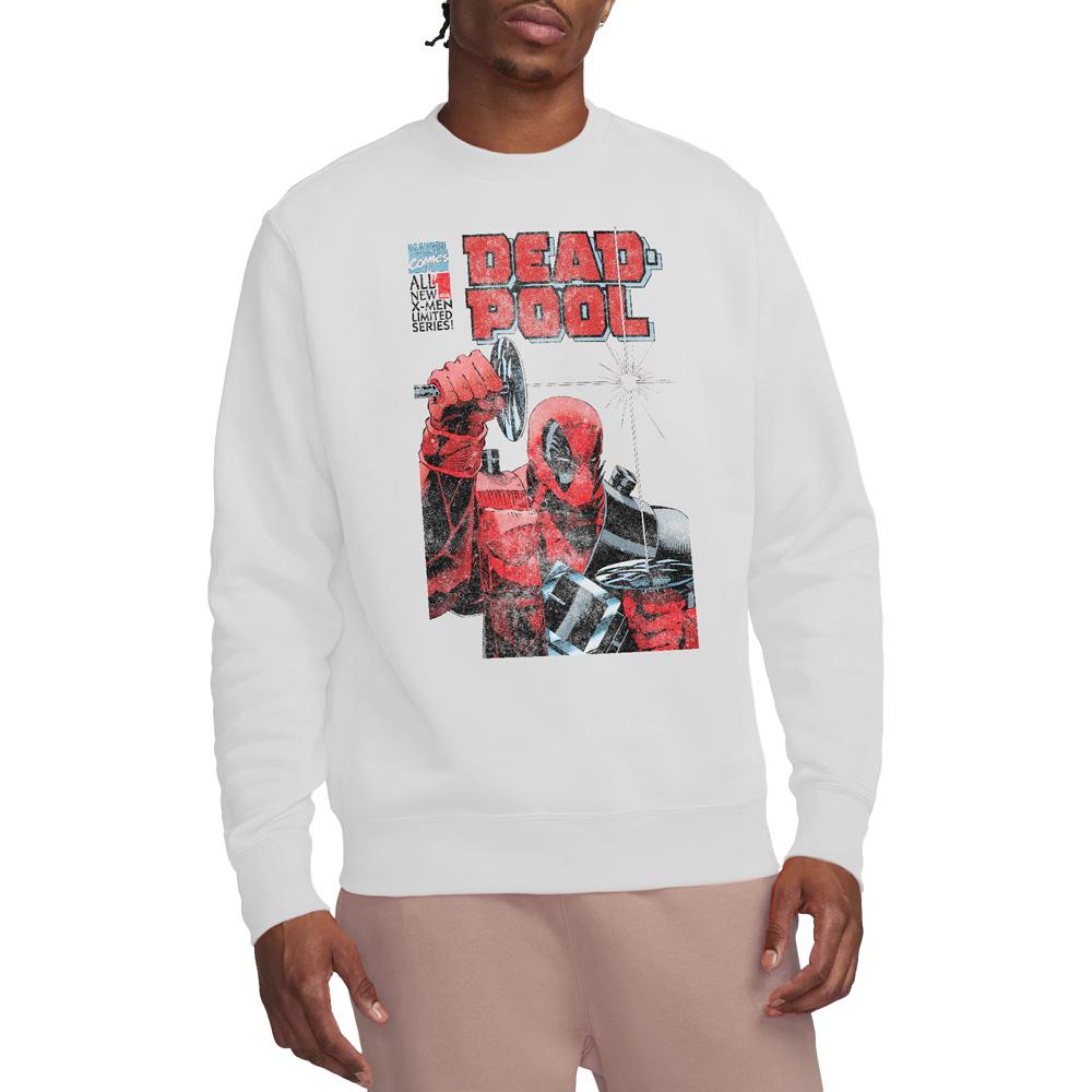 White - Side - Deadpool Unisex Adult Comic Cover Sweatshirt