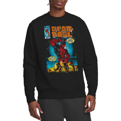 Black - Side - Deadpool Unisex Adult Would You Want It Comic Cover Sweatshirt