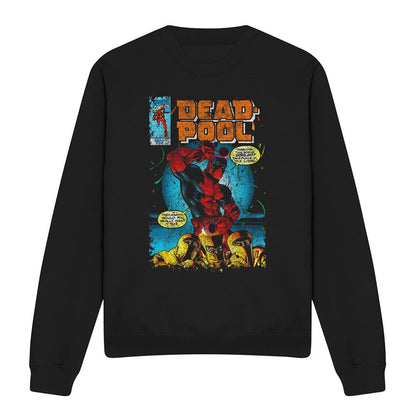 Black - Front - Deadpool Unisex Adult Would You Want It Comic Cover Sweatshirt