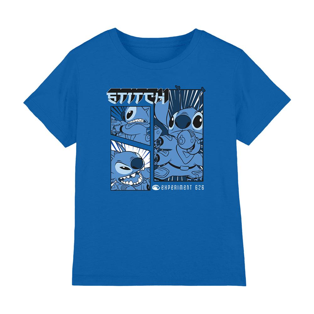 Royal Blue - Front - Lilo & Stitch Childrens-Kids Stitch Comic Strip T-Shirt