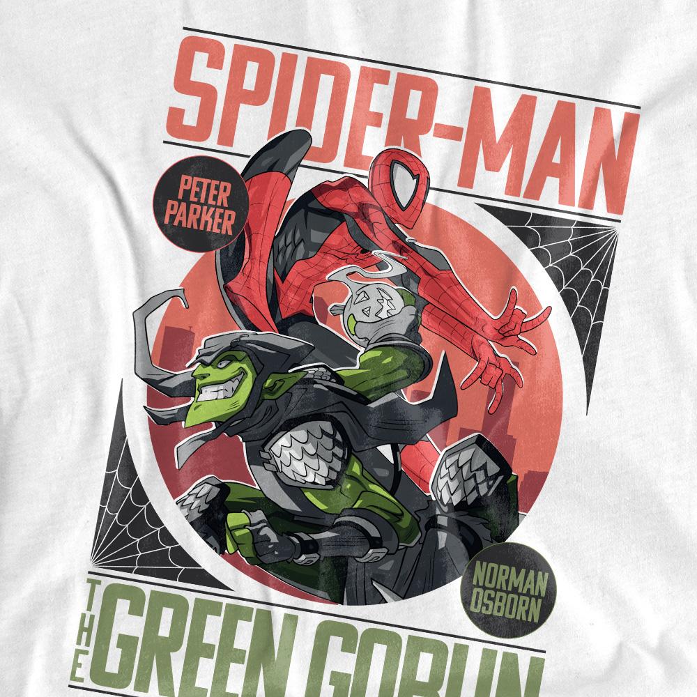 White - Pack Shot - Spider-Man Mens Vs Green Goblin T-Shirt