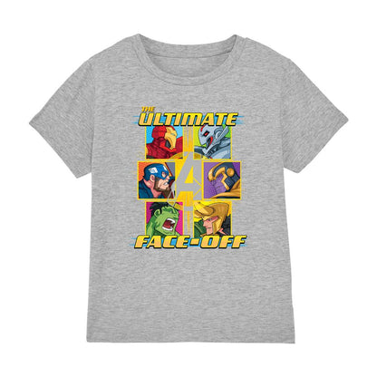 Sport Heather - Front - Avengers Childrens-Kids Face Off T-Shirt