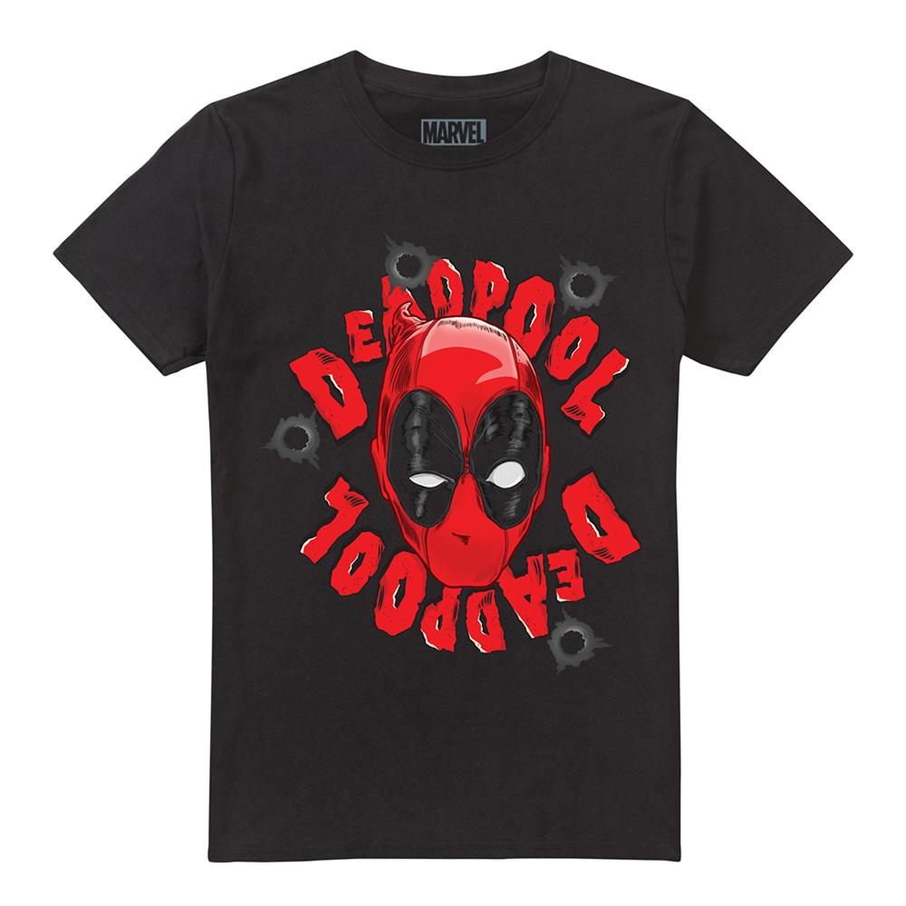 Black - Front - Deadpool Mens Head T-Shirt
