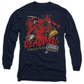 Deep Navy - Front - Deadpool Unisex Adult Attitude T-Shirt