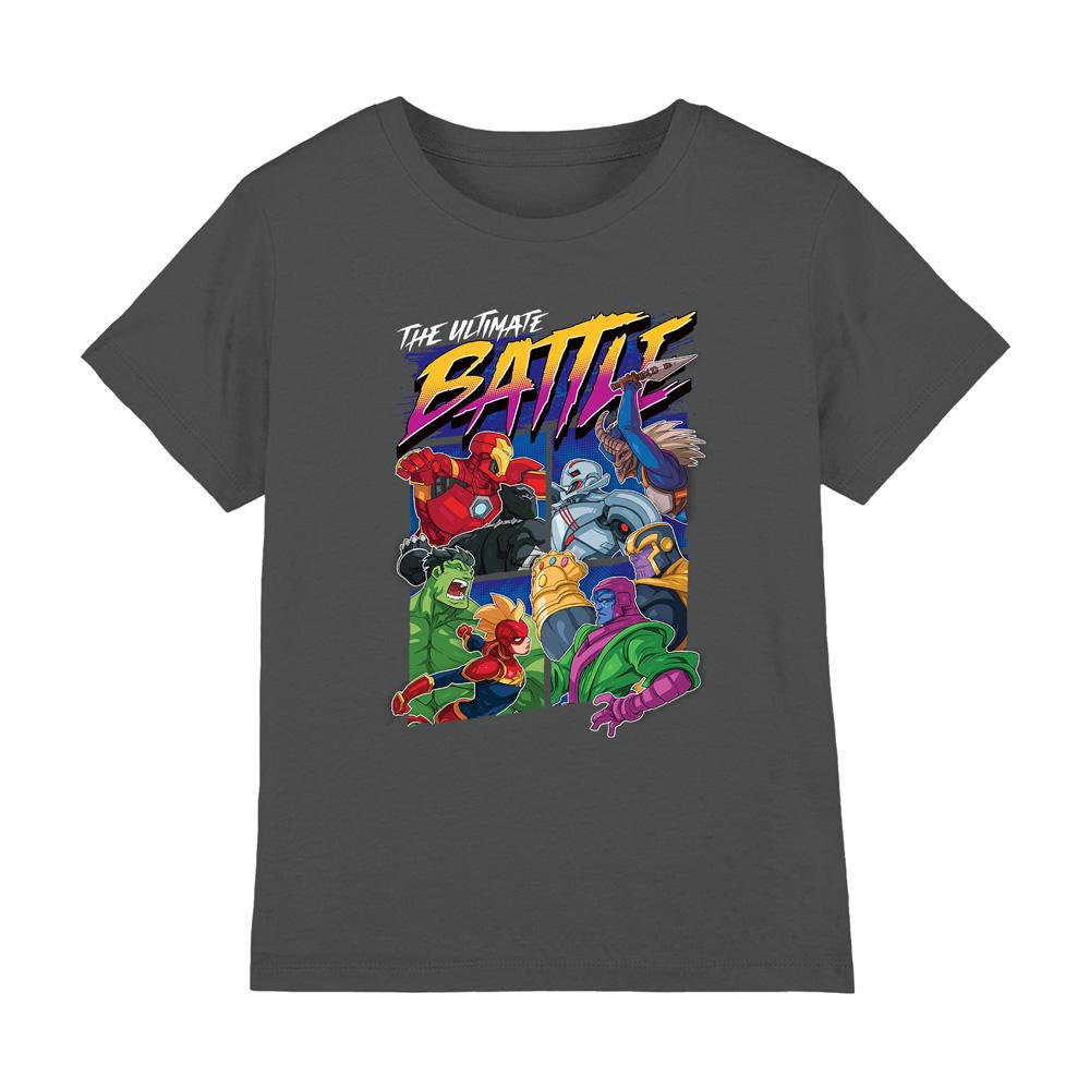 Charcoal - Front - Avengers Childrens-Kids The Ultimate Battle T-Shirt